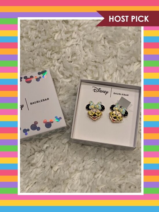 BaubleBar Jewelry - Disney x BaubleBar Tropical Minnie Studs (NIB)